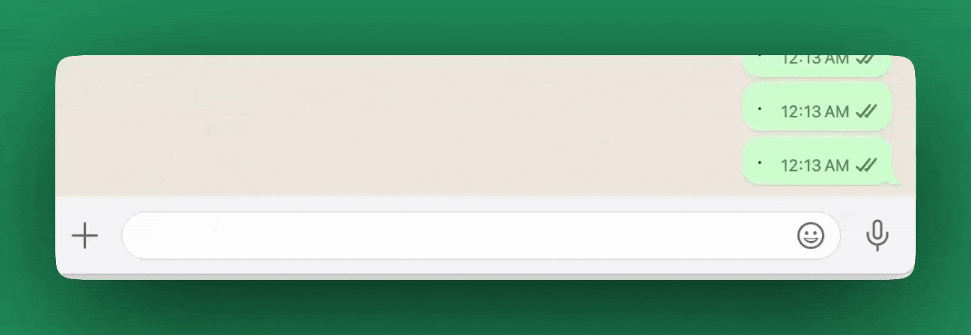 Example of correctly displaying mixed text (Bidi) in WhatsApp